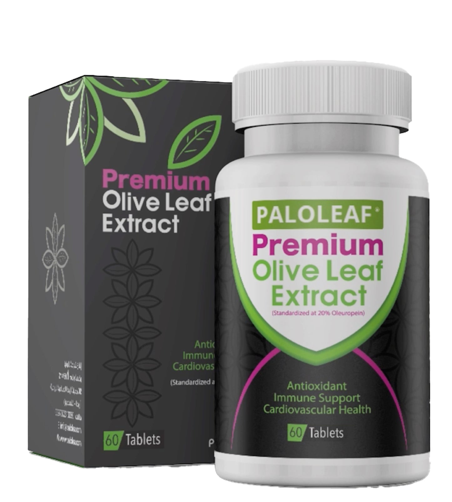 Paloleaf, Premium Olive Leaf Extract, 60 Tablet